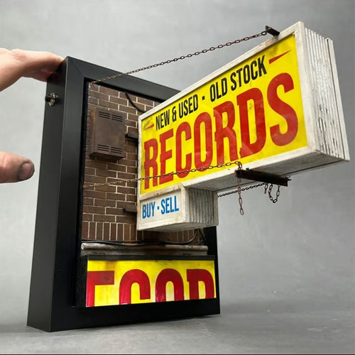 Billhol® Record Store Retro Wall Light, Record Collector Gift D03