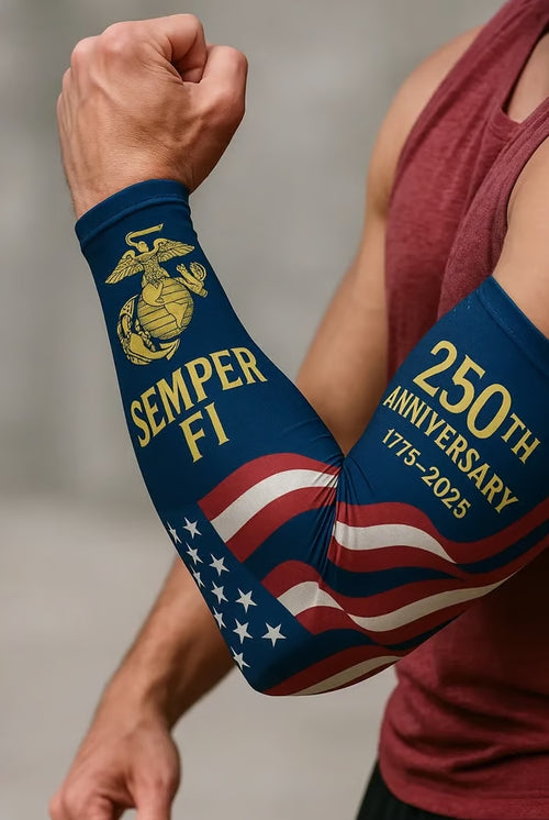 Sfrcord® USMC 250th Anniversary Compression Arm Sleeve D02