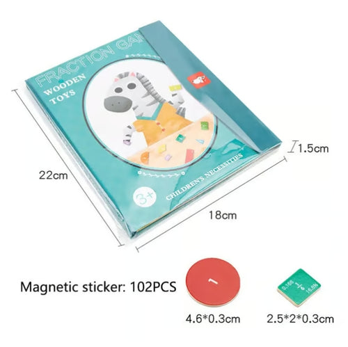CZTICLE® Montessori Magnetic Book Fraction Puzzle For Children D02