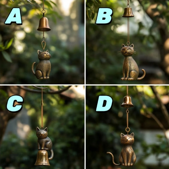 CZTICLE®  ✨LAST DAY ONLY 49% OFF🔥Handmade Retro Cat Wind Chime D02