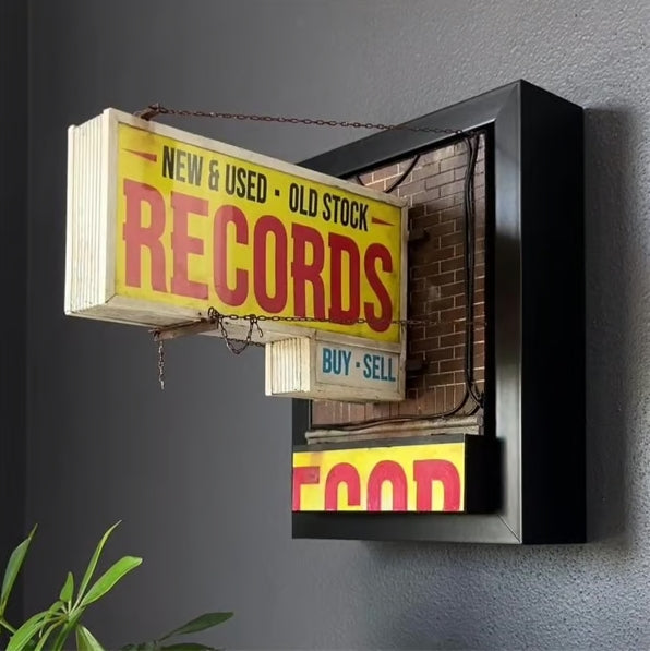 Billhol® Record Store Retro Wall Light, Record Collector Gift D03