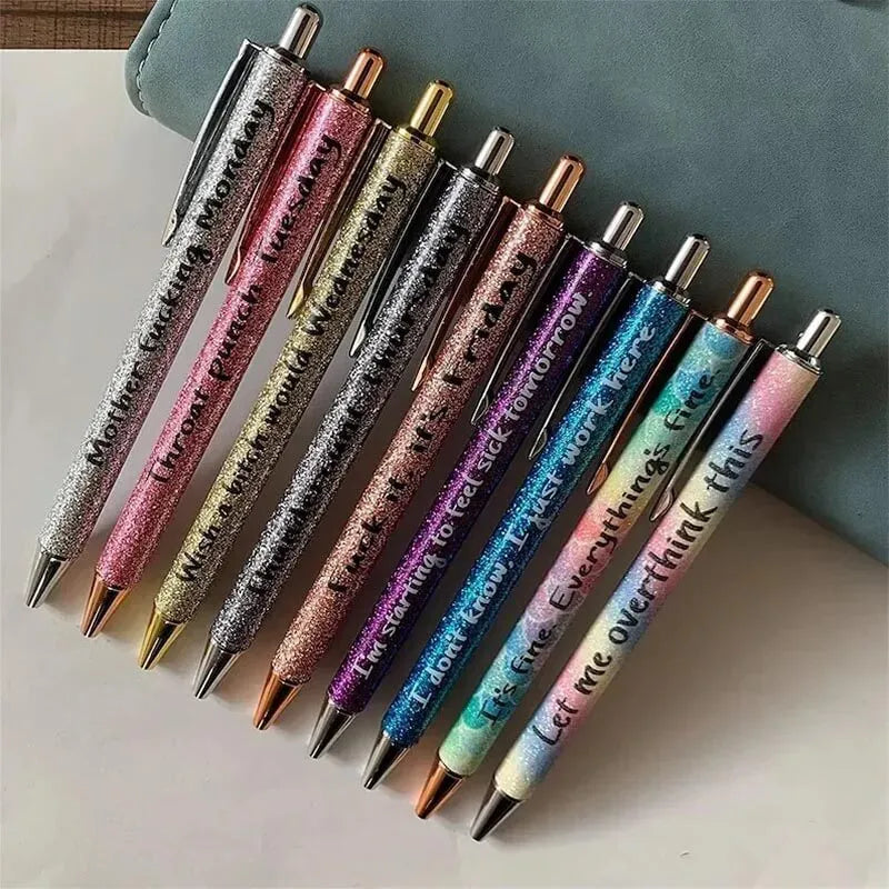 CZTICLE® Colored Glitter Pen Set For Sarcastic Souls  D05