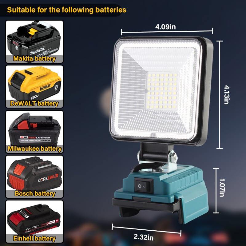 Billhol® 🔥3000LM Cordless LED Work Light with charging Ports D01
