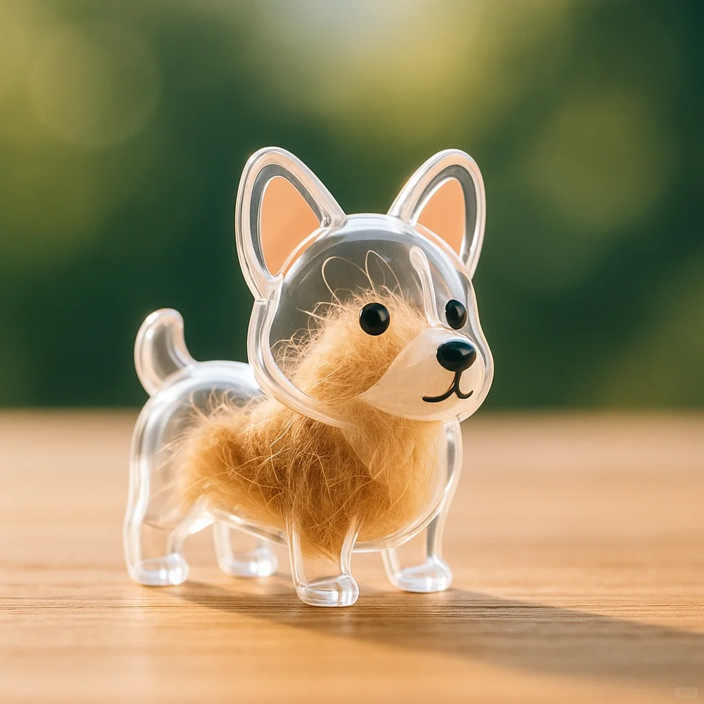 CZTICLE® Dog Hair Collector Keychain Charm Memorial Storage Box D01