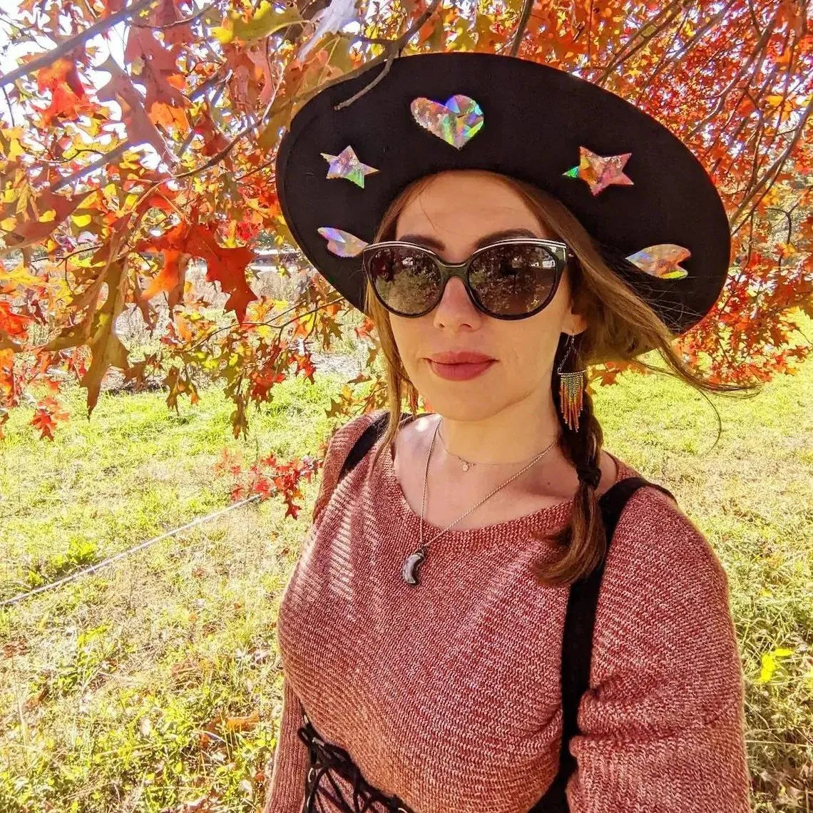 Sfrcord® Last Day 50% OFF🔥Suncatcher Cowgirl Straw Prism Hat D01