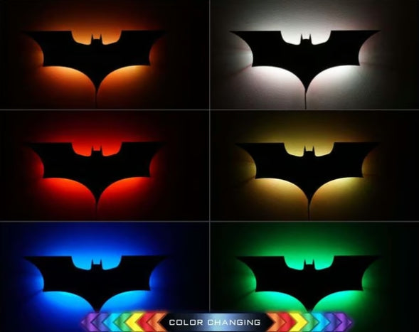 Billhol® 16 colors 3D creative superhero LED atmosphere wall light⚡🦇 D02