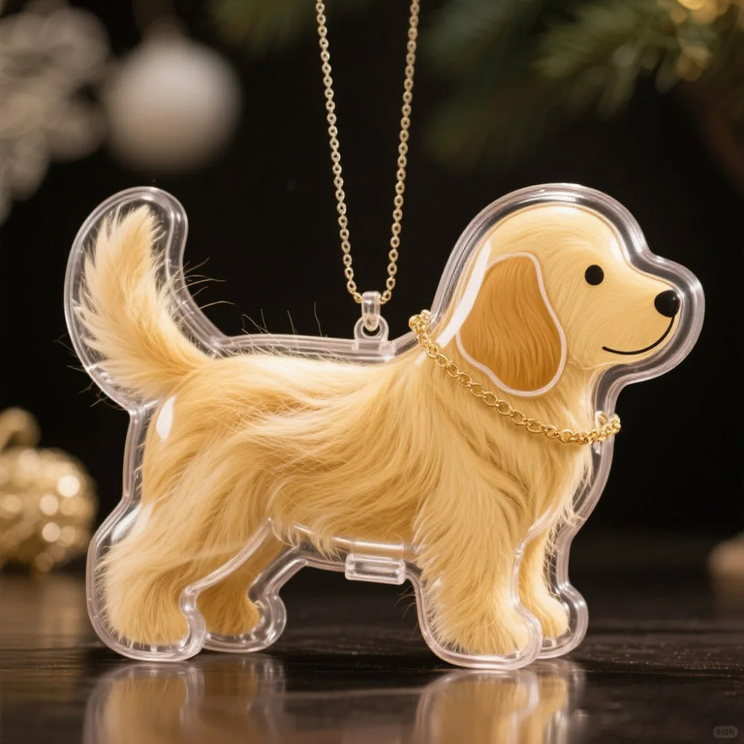 CZTICLE® Dog Hair Collector Keychain Charm Memorial Storage Box D01