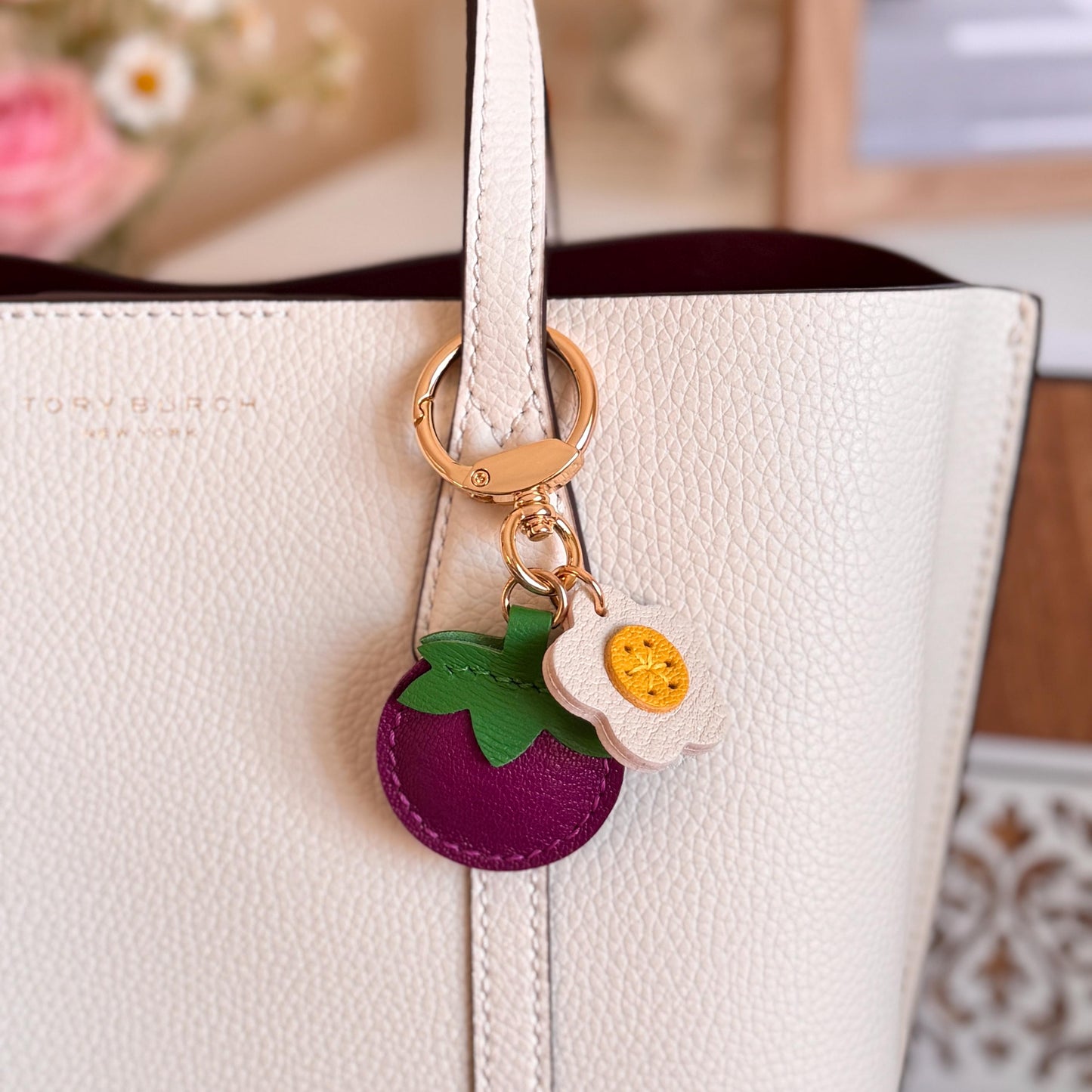 Cilifer®🍊🌼Leather Fruit And Flower Key Fob D01