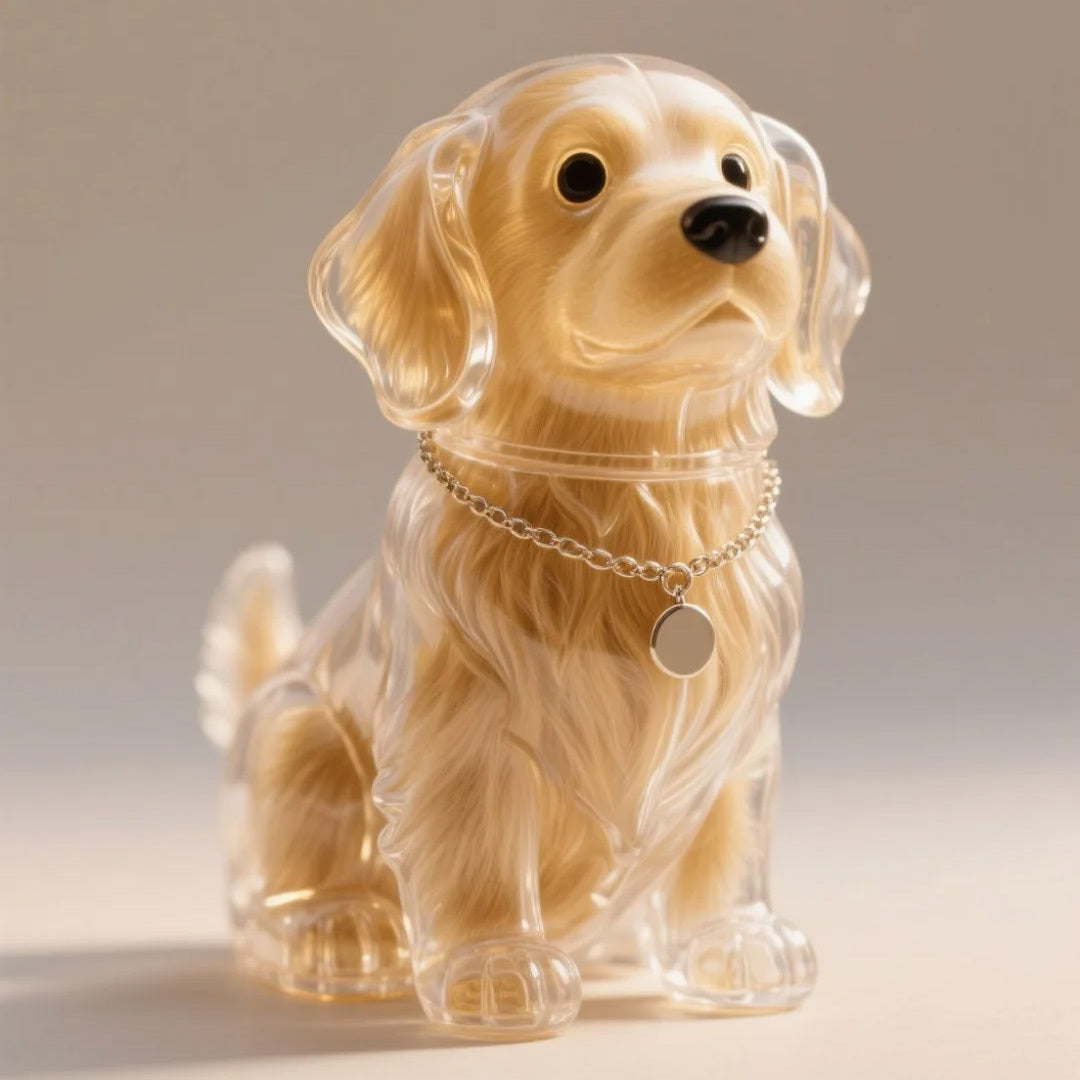 CZTICLE® Dog Hair Collector Keychain Charm Memorial Storage Box D01