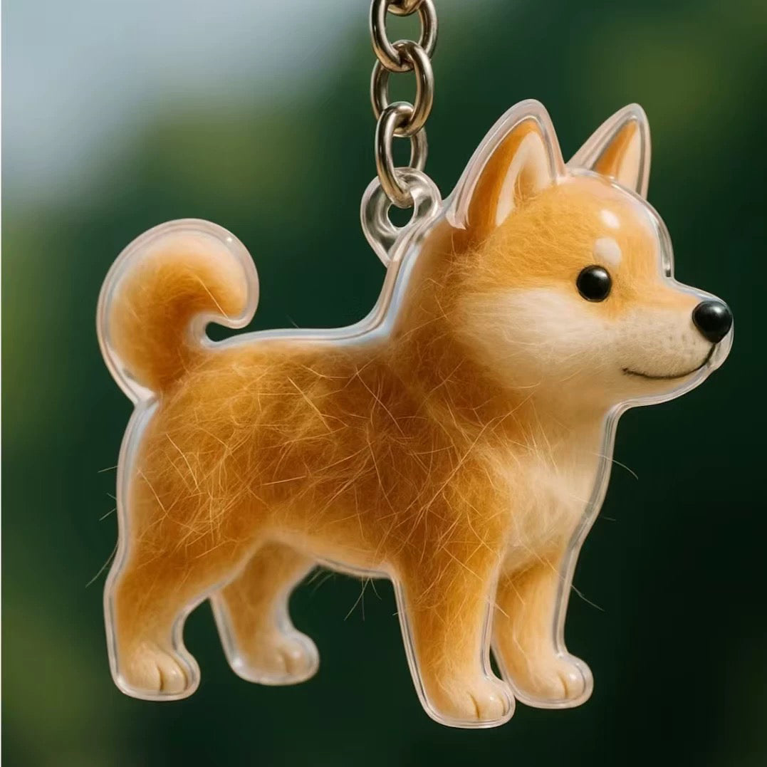 CZTICLE® Dog Hair Collector Keychain Charm Memorial Storage Box D01