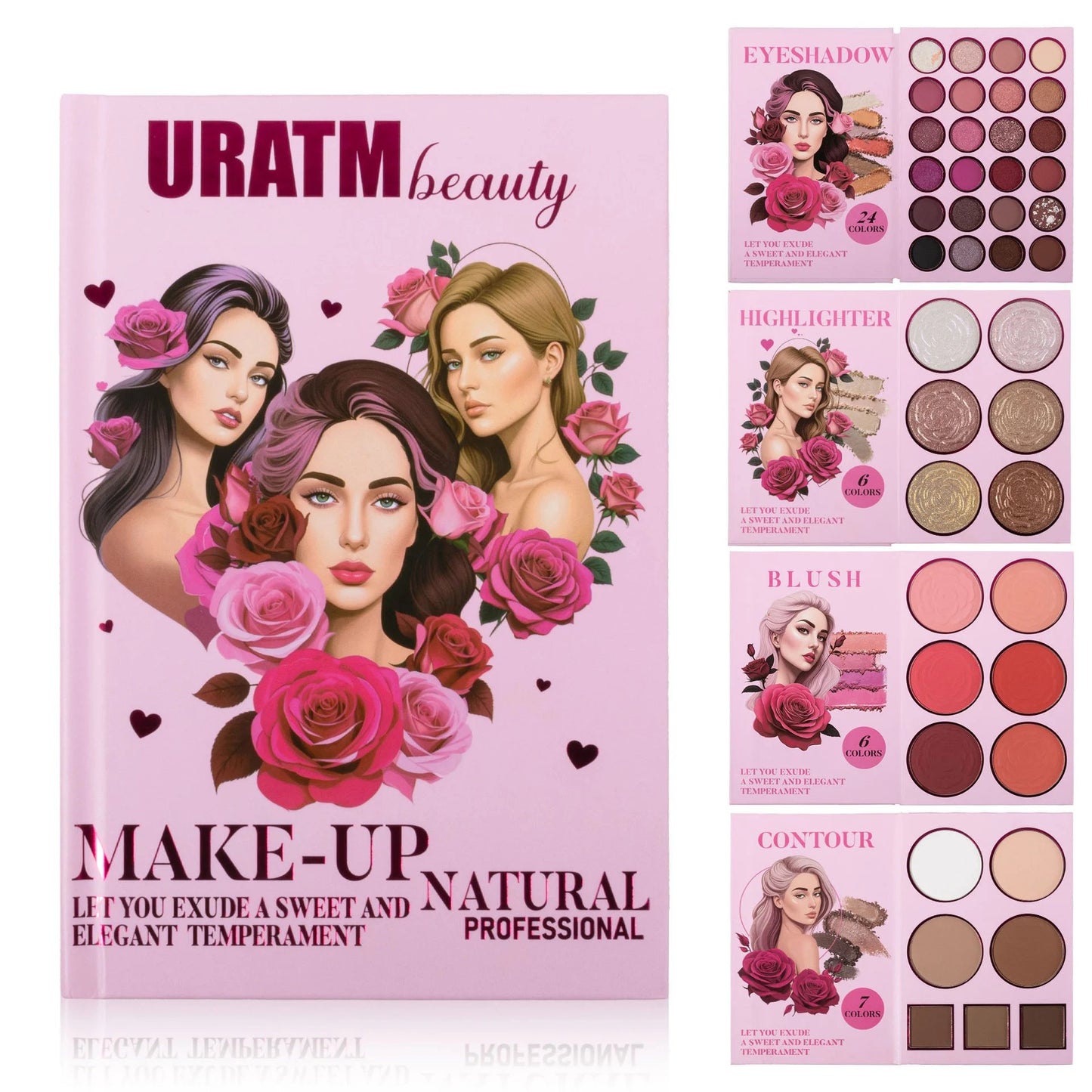 Luhaka® 🎨Multi-Color Book Makeup All-in-One Palette (Eyeshadow & Highlight & Blush & Contour)✨ D01
