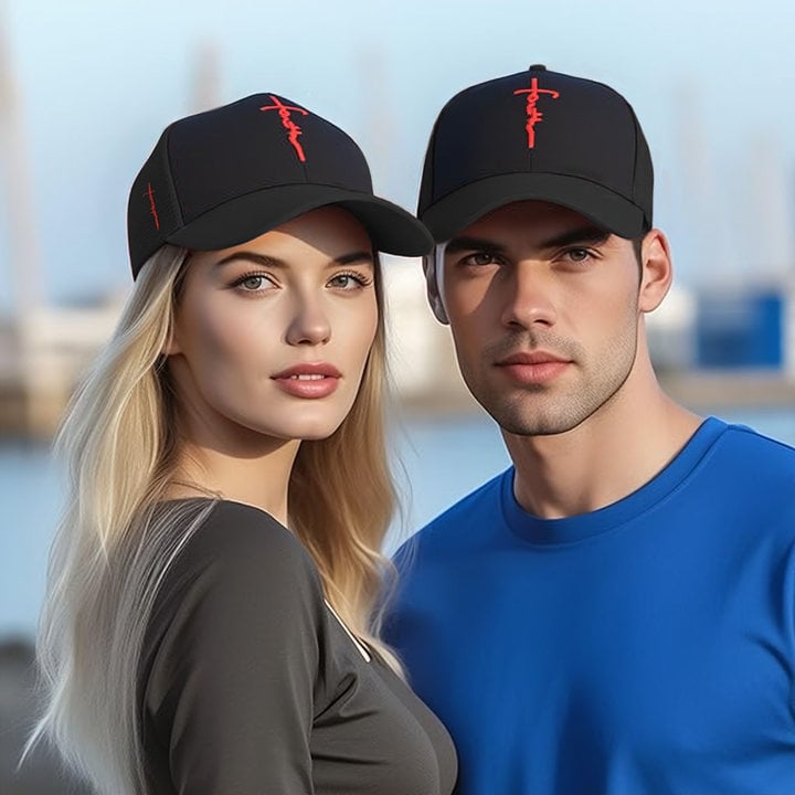 ✝Jesus Cross Blessed Faith Christian Religious Gift Sfrcord® Baseball Cap Men Women Dad Hat Trucker Hat Cowboy Hat D01