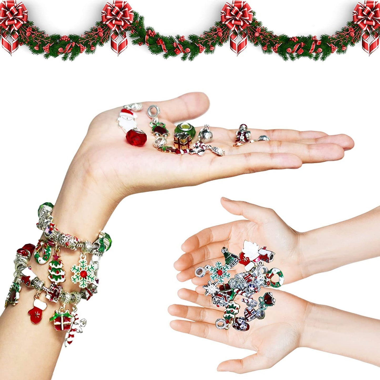 Oneswear® 🔥24 Pcs DIY Christmas Advent Calendar Bracelets Set D02