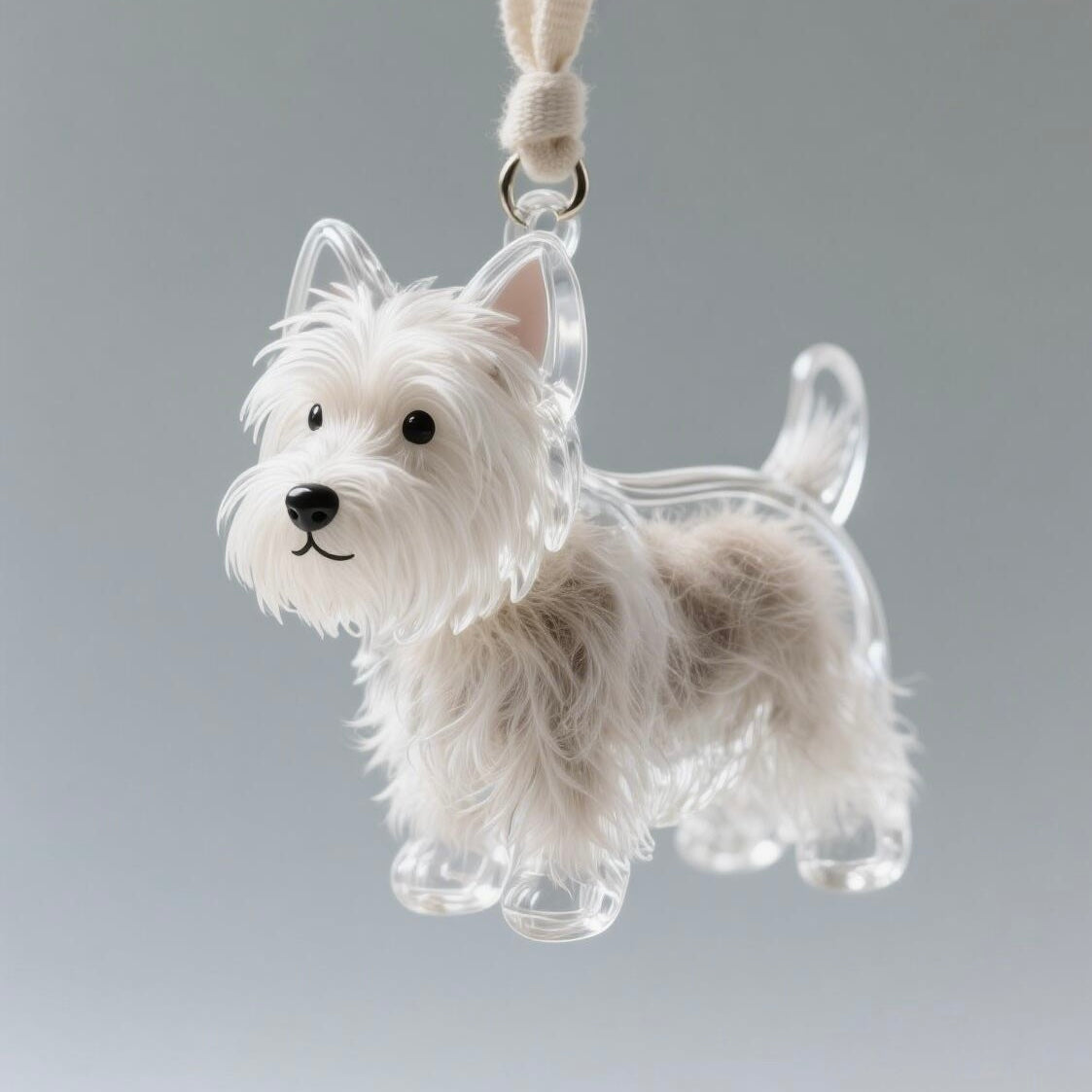 CZTICLE® Dog Hair Collector Keychain Charm Memorial Storage Box D01