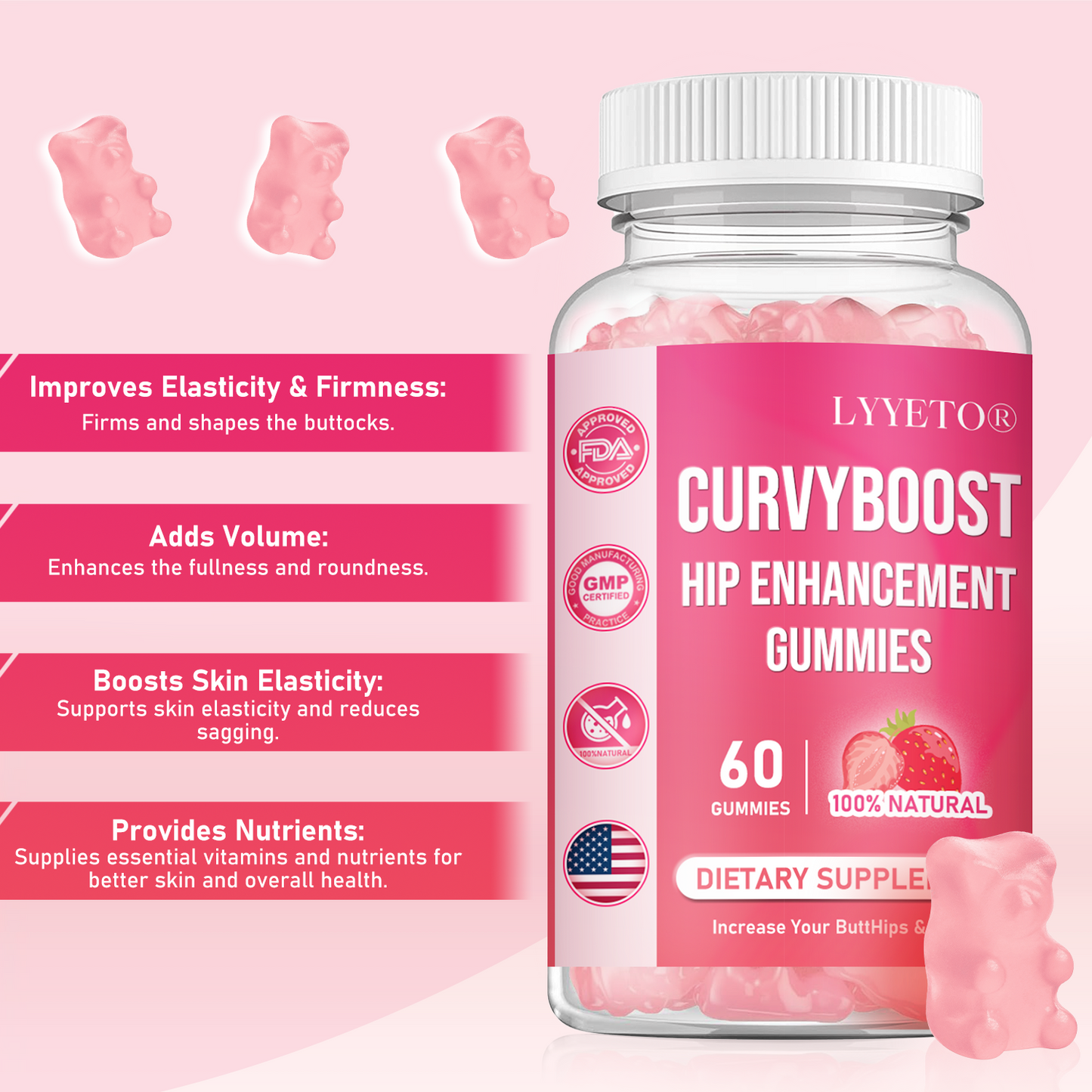 Lyyeto®  CurvyBoost Hip Enhancement Gummies