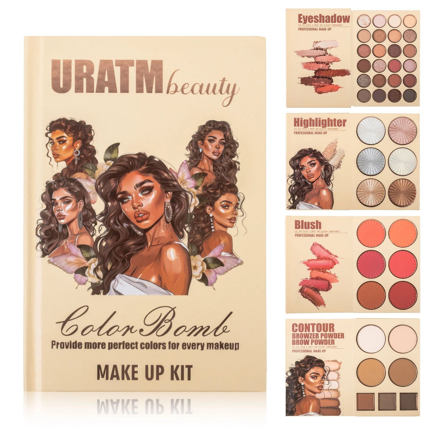 Luhaka® 🎨Multi-Color Book Makeup All-in-One Palette (Eyeshadow & Highlight & Blush & Contour)✨ D01