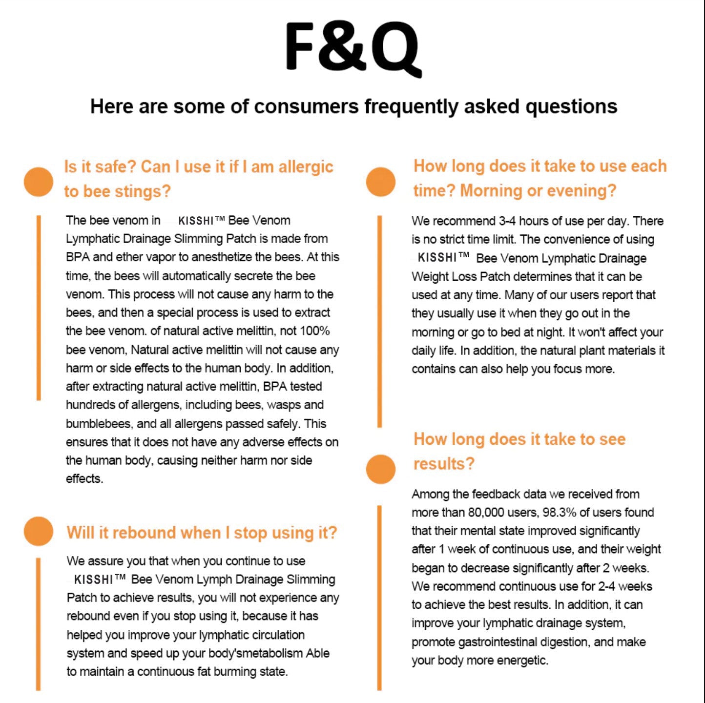 KISSHI™ Bee Venom Lymphatic Drainage Slimming Patch D01