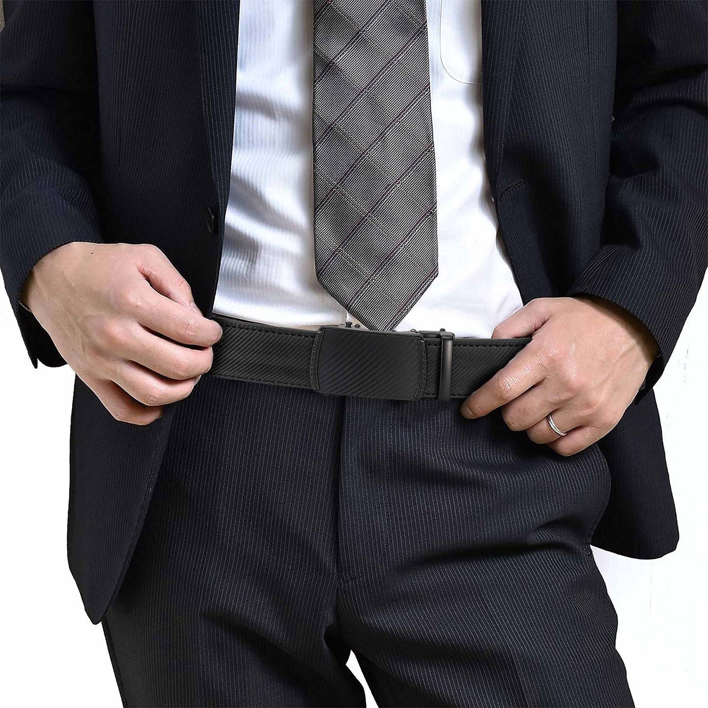 Sfrcord®🏆 Best Seller - Leather Ratchet Belt With Adjustable Buckle D01