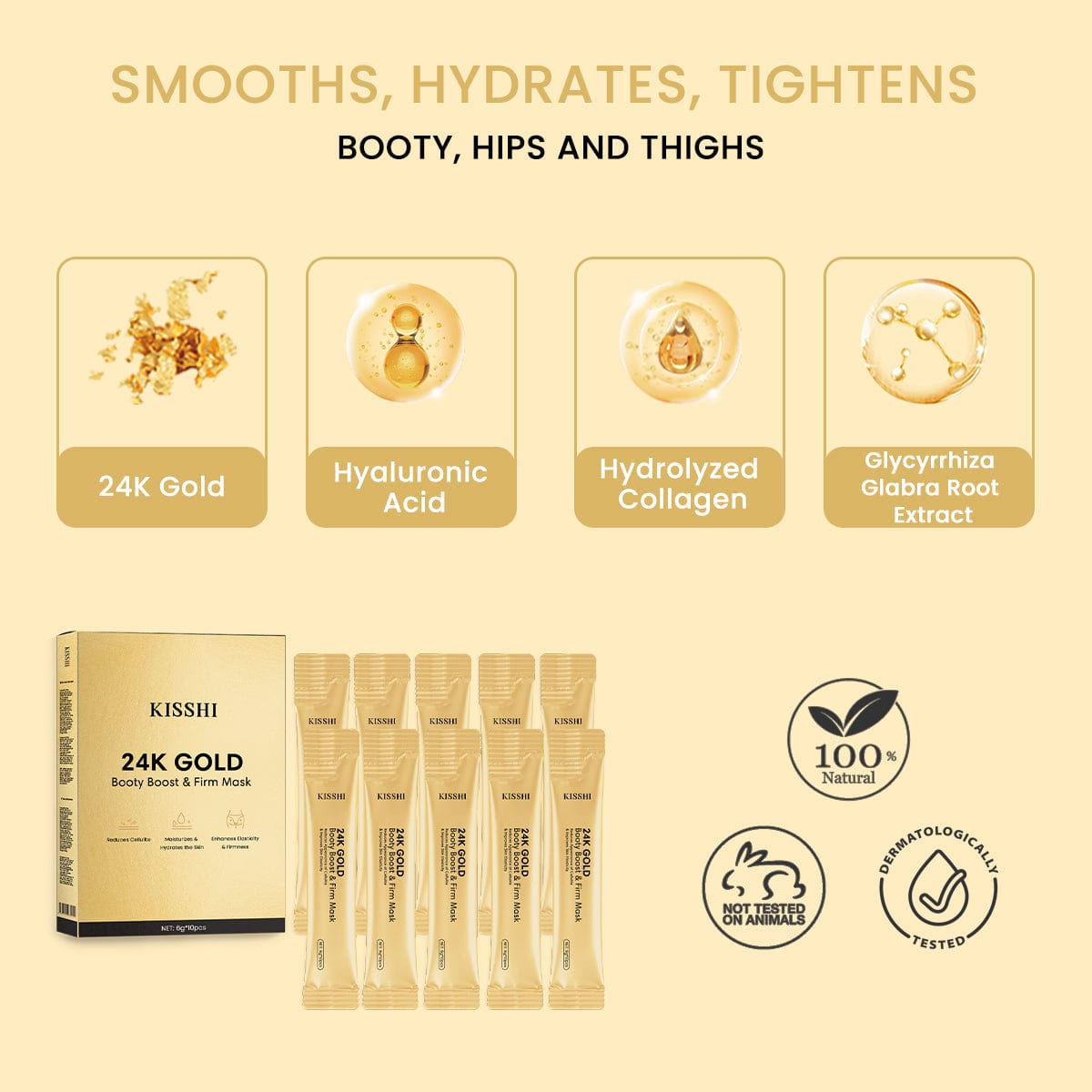KISSHI™ 24K Gold Booty Boost & Firm Mask D05