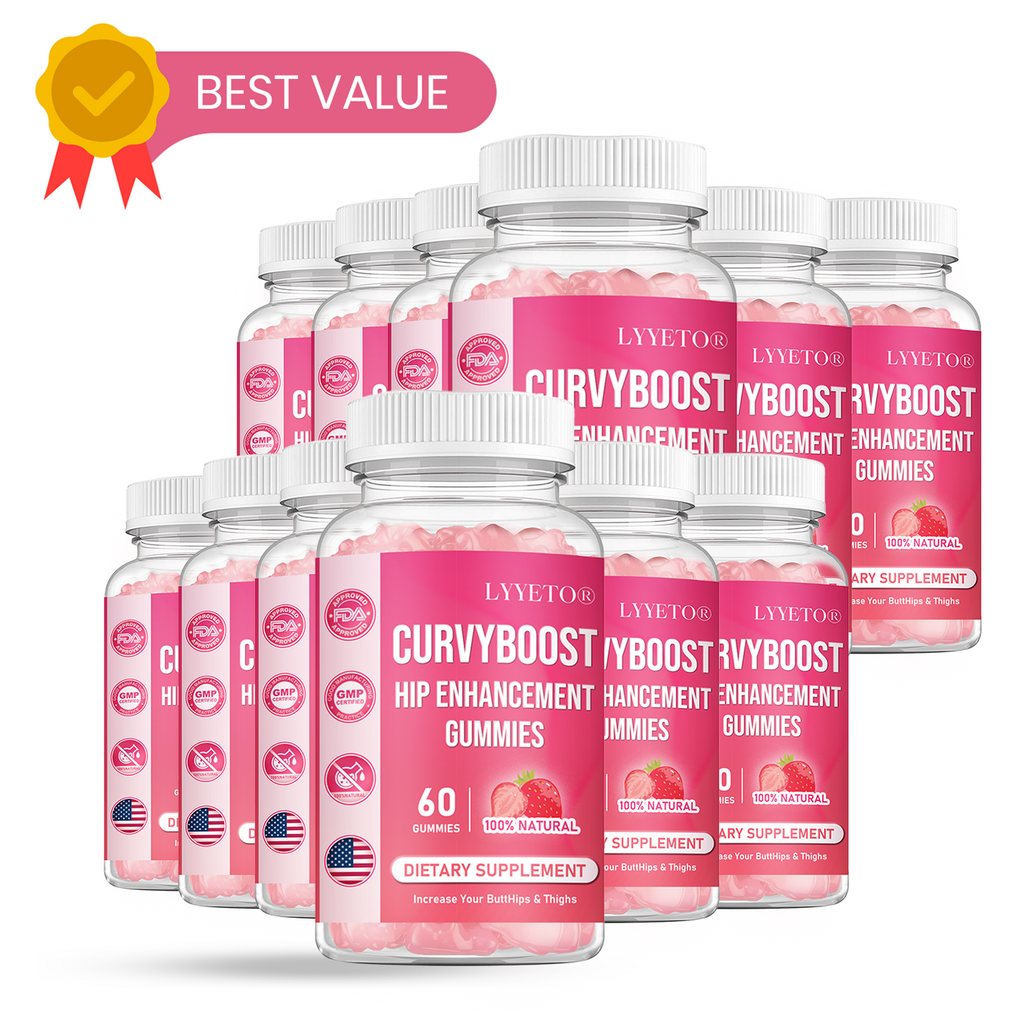 Lyyeto®  CurvyBoost Hip Enhancement Gummies