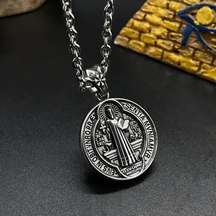 Oneswear® 🔥Last Day 50% OFF -✝️Saint Benedict Medal Pendant Necklace🎁Buy 2 Get 1 Free D01
