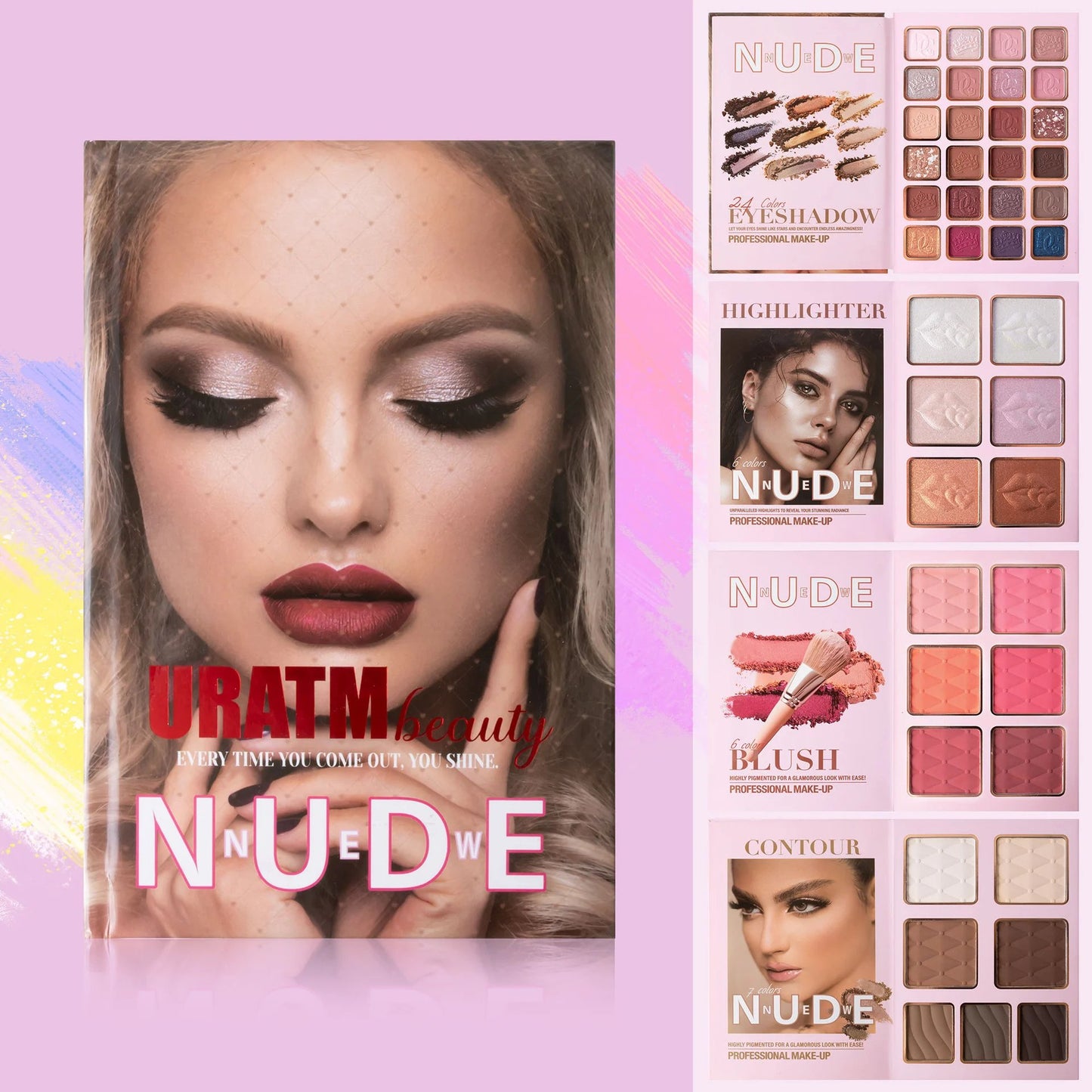 Luhaka® 🎨Multi-Color Book Makeup All-in-One Palette (Eyeshadow & Highlight & Blush & Contour)✨ D01