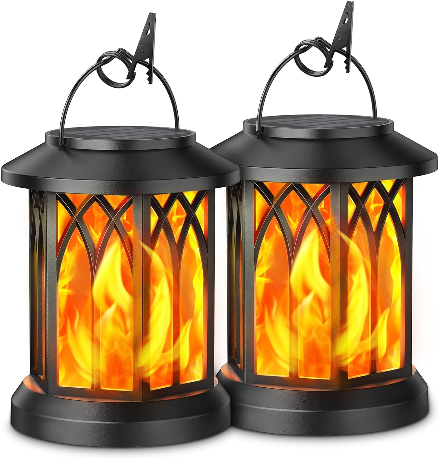 Cilifer®  🔥🏆Flash Sale⚡ 50K+ SOLD! Almost Gone-💥✨🔥 Upgraded Flickering Flame Solar Lantern Outdoor Waterproof Light D02