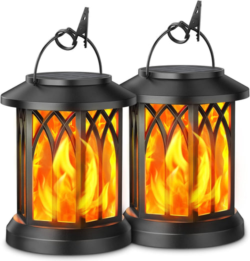 Cilifer® 🔥🏆Flash Sale⚡ 50K+ SOLD! Almost Gone-💥✨🔥 Upgraded Flickering Flame Solar Lantern Outdoor Waterproof Light D01