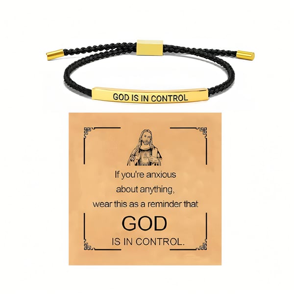 Oneswear® ✝️Inspire Bracelet GOD IS IN CONTROL/W.W.J.D - Elegant Design with Unique Patterns and Letters D03