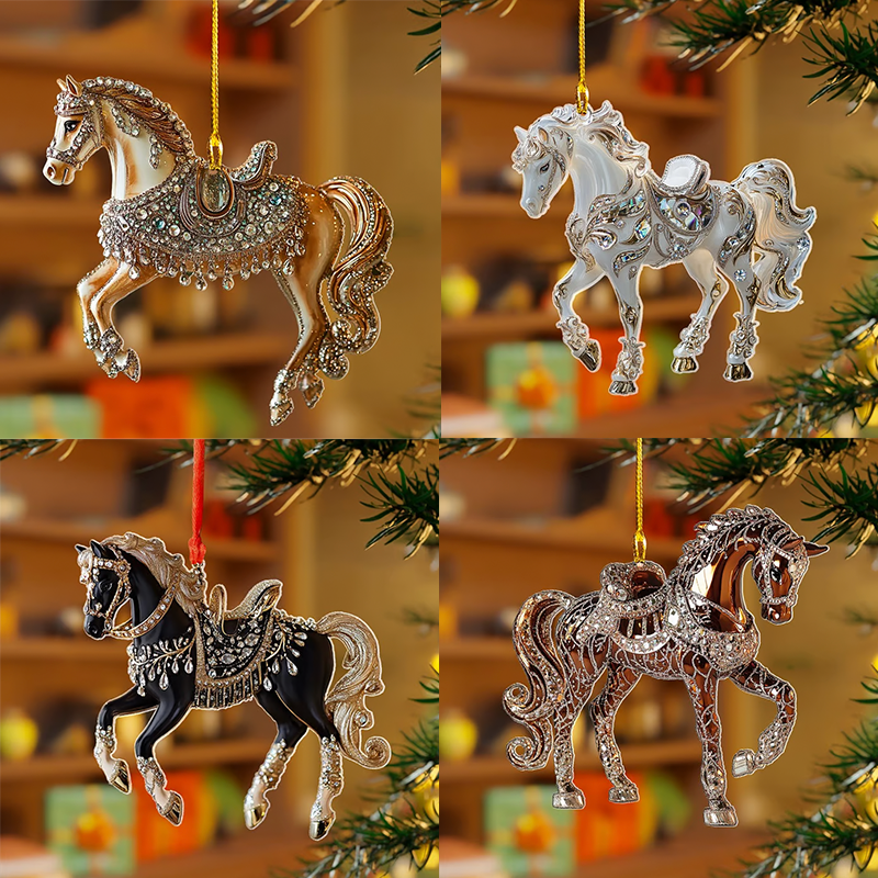 Handmade Horse Christmas Ornament(2D)