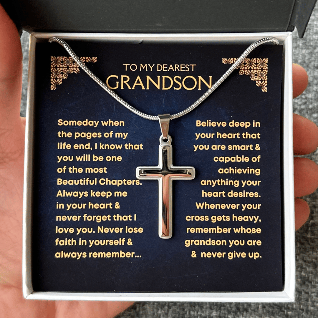 Oneswear® 🔥 Grandson. Never Lose Faith - Cross Necklace D05