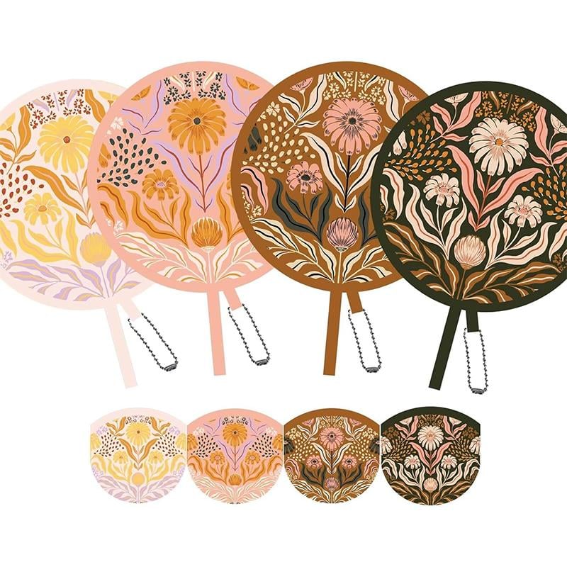 Cilifer® 🔥4-Pack Foldable Hand Fans – Boho Chic Cooling Fans for Summer D01