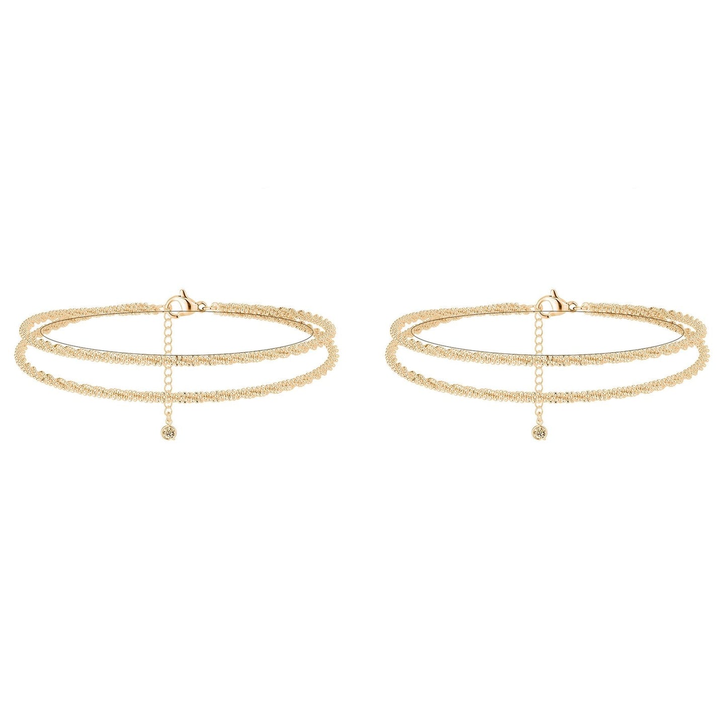Oneswear®  🏖️ Women's 14K Gold & Sterling Silver Anklets D02