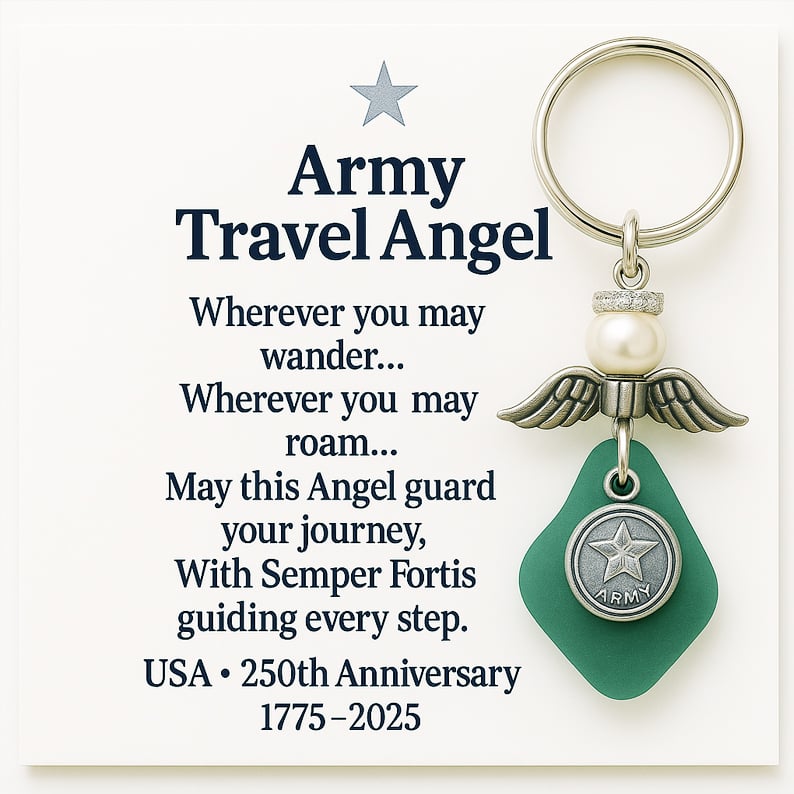 CZTICLE® 🔥 Military Travel Angel Keychain – 250th Anniversary Collection D01