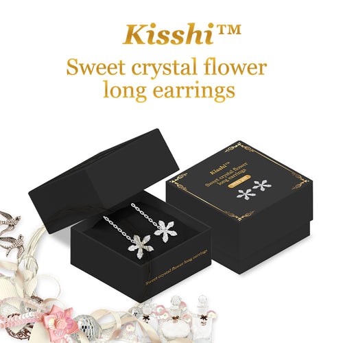 KISSHI™  Sweet Crystal Flower Long Earrings 💃