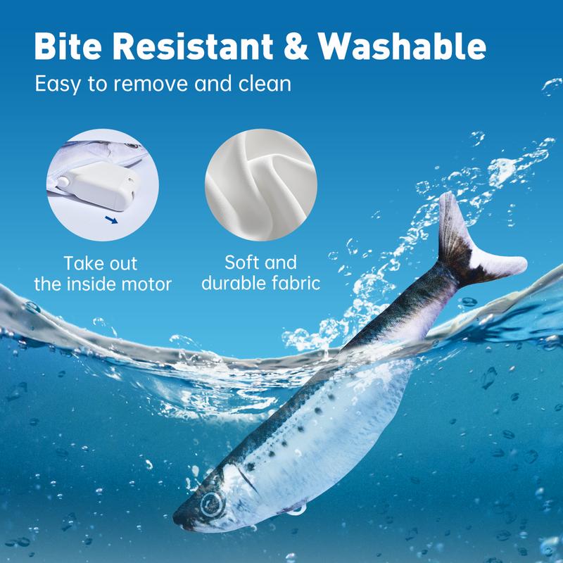 Cilifer®🔥 Petgravity Bitesized Realistic Flopping Fish Cat Toys D01
