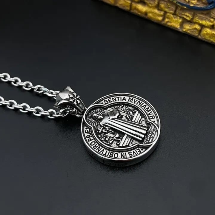 Oneswear® 🔥Last Day 50% OFF -✝️Saint Benedict Medal Pendant Necklace🎁Buy 2 Get 1 Free D01