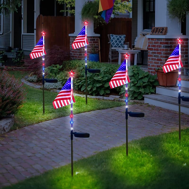 CZTICLE® 🔥🔥US American Flag Solar Lights D01