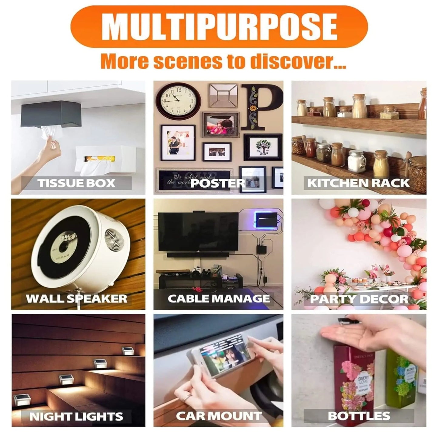 CZTICLE® 🔥Double Sided Tape Heavy Duty 3-Roll Pack (30FT) D02