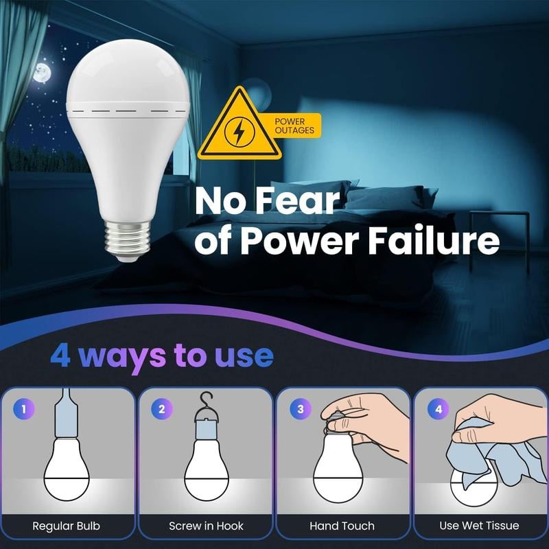 🔥Rechargeable Emergency Billhol® Light Bulbs D01