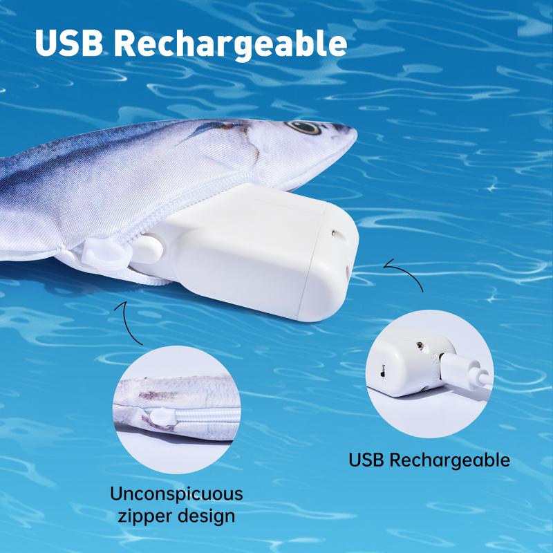Cilifer®🔥 Petgravity Bitesized Realistic Flopping Fish Cat Toys D01