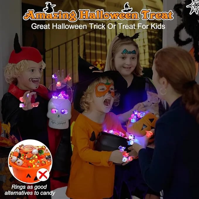 Oneswear® 🎁LED Light Halloween Glowing Ring😍 - Set with 50pcs D01