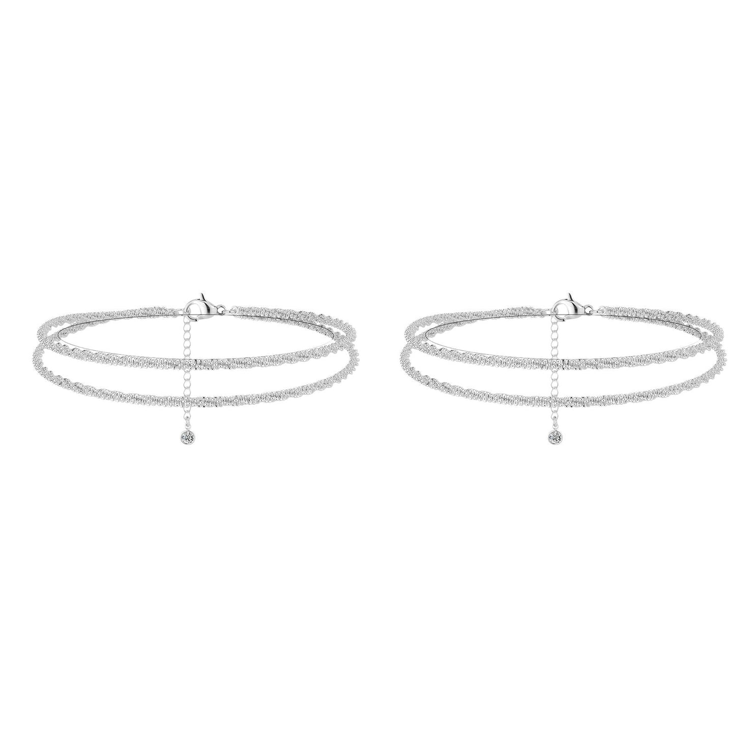 Oneswear®  🏖️ Women's 14K Gold & Sterling Silver Anklets D02