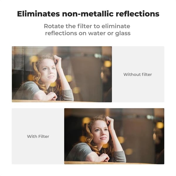 Cilifer® 52mm Clip-0n CPL Phone CameraLens Filter Kit, Circular PolarizerPolarizing Filter Compatible with Mostcell phones
