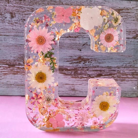 Handmade Floral Resin Night Light