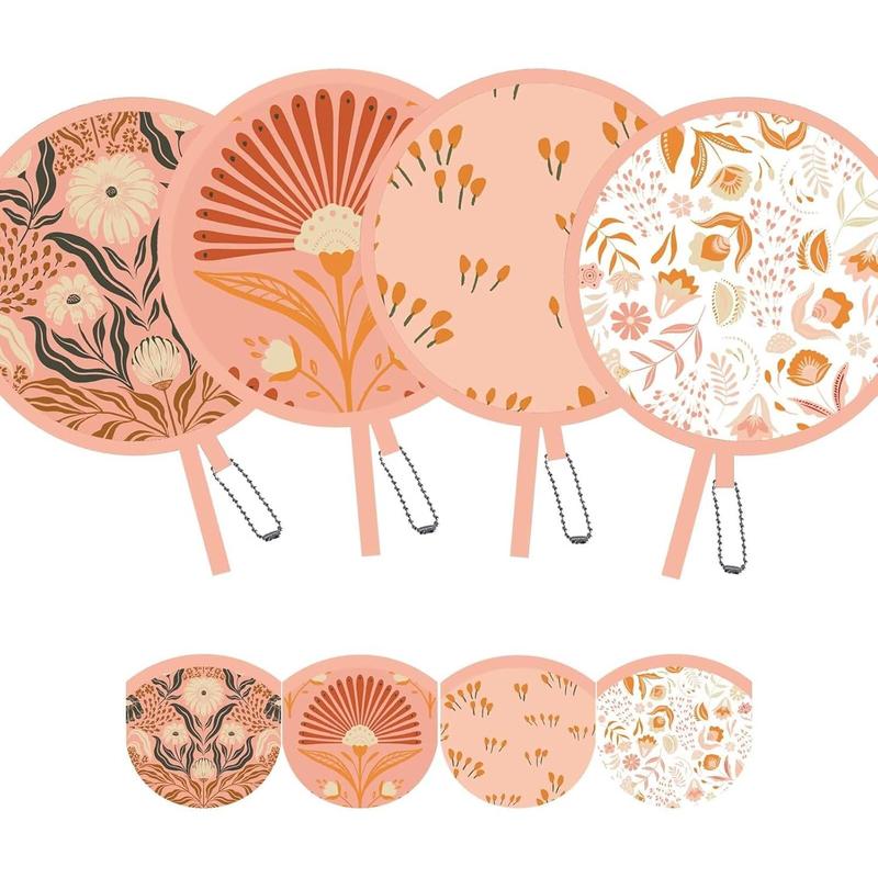 Cilifer®  🔥4-Pack Foldable Hand Fans – Boho Chic Cooling Fans for Summer D01