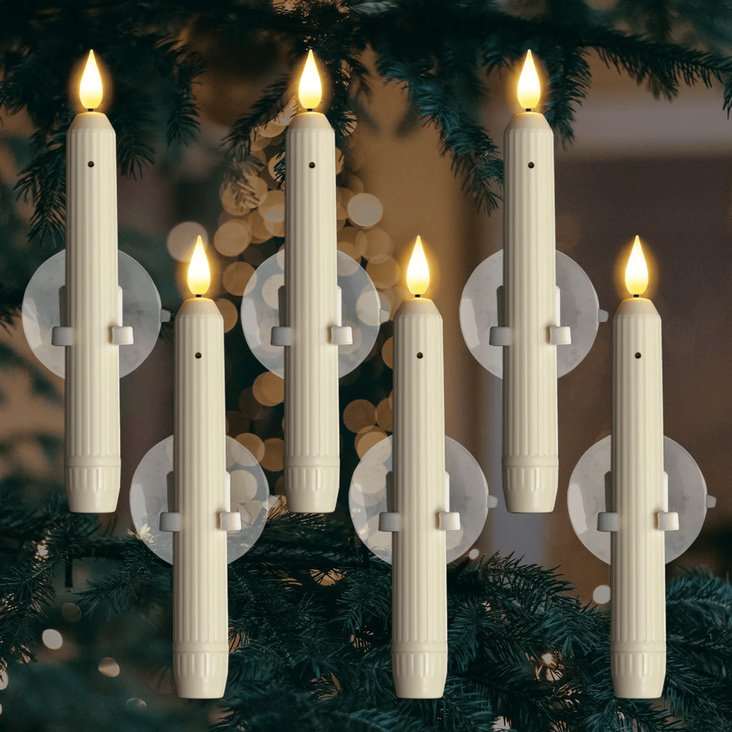 ON SALE🔥Window Flameless Led Taper Cilifer® Candles with Sensor Dusk to Dawn  D01