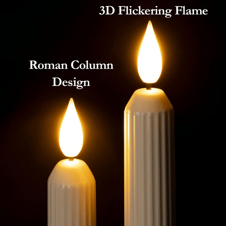 ON SALE🔥Window Flameless Led Taper Cilifer® Candles with Sensor Dusk to Dawn  D01