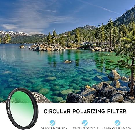 Cilifer® 52mm Clip-0n CPL Phone CameraLens Filter Kit, Circular PolarizerPolarizing Filter Compatible with Mostcell phones