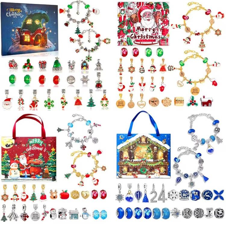 Oneswear® 🔥24 Pcs DIY Christmas Advent Calendar Bracelets Set D02